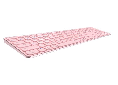 Rapoo E9800M tastiera RF senza fili + Bluetooth QWERTZ Tedesco Rosa