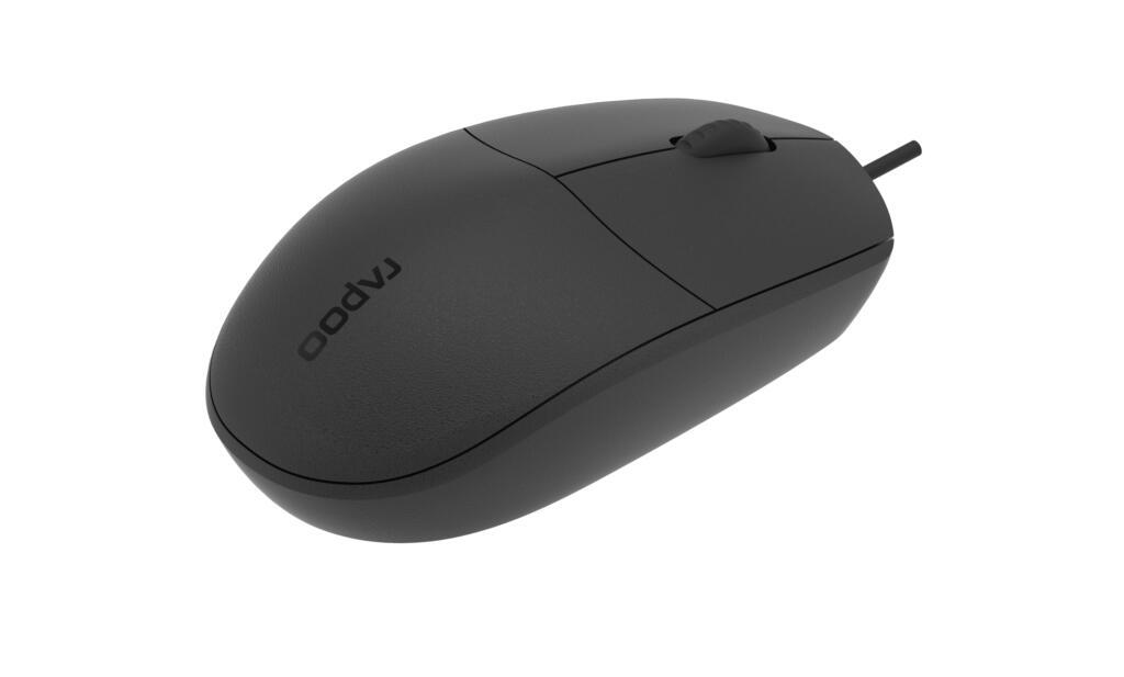 RAPOO N100 BLACK WIRED MOUSE