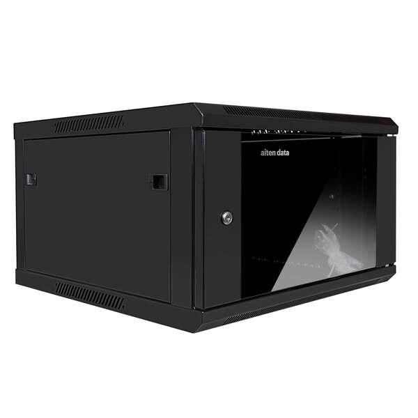 Aiten Data AI6412S Pensile 12U profondit 450 - Anta in vetro - Serratura di sicurezza - senza accessori - Colore Nero