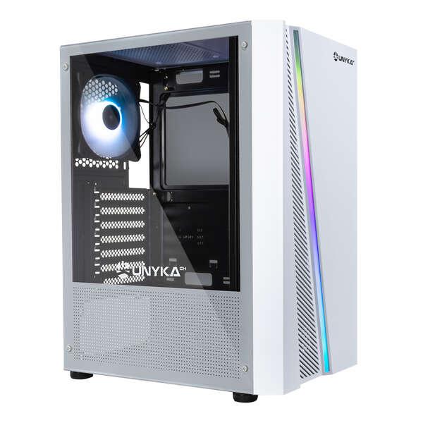 UNYKAch ATX Glayze White Tower Bianco