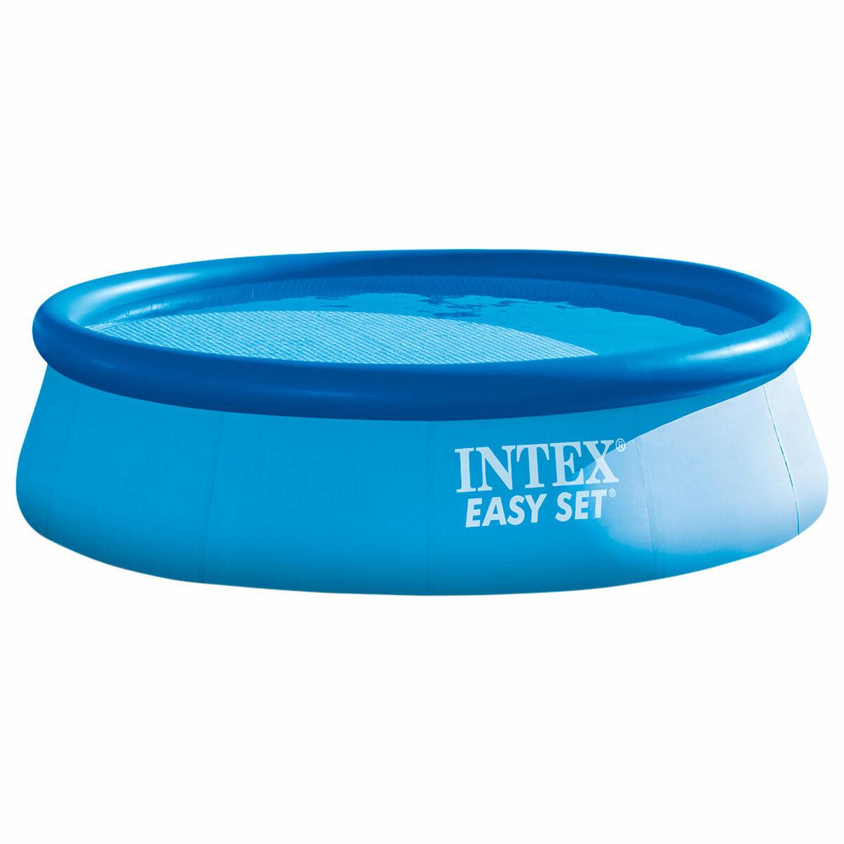 Piscina Intex 28130NP Easy Set - Piscina fuori terra, Blu, 366 cm x 366 cm x 76 cm