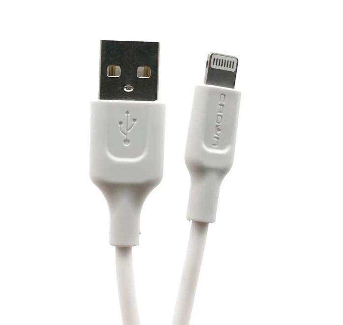 CROWN CAVO USB LIGHTNING DATI E RICARICA 1MT 2A BIANCO CMCU-004L