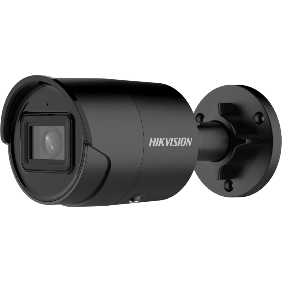 Hikvision DS-2CD2046G2-IU(2.8mm)(C)(NERO) Telecamera di rete Mini Bullet fissa da 4 MP AcuSense con luce stroboscopica e avviso