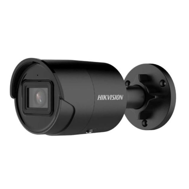 Hikvision DS-2CD2086G2-IU(2.8mm)(C)(NERO) Telecamera di rete bullet fissa 4K AcuSense con luce stroboscopica e avviso acustico