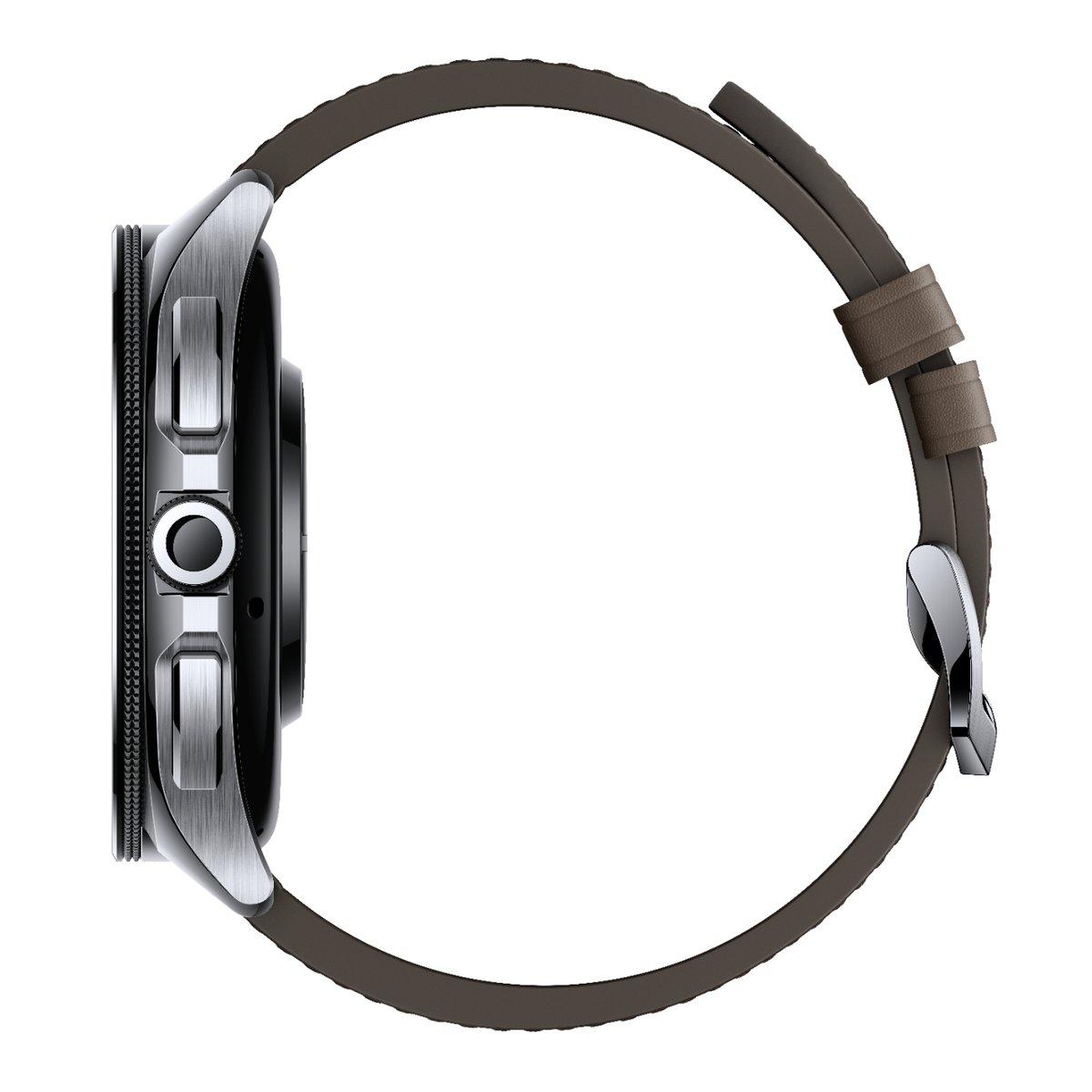 XIAOMI WATCH 2 PRO - BLUETOOTH SILVER CASE WITH BROWN LEATHER STRAP, M2234W1