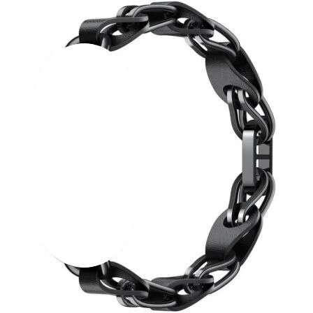 Catena Xiaomi Chain Strap per braccialetto attivitÃ  Mi Smart Band 8 - Realizzata in pelle e metallo - Colore nero