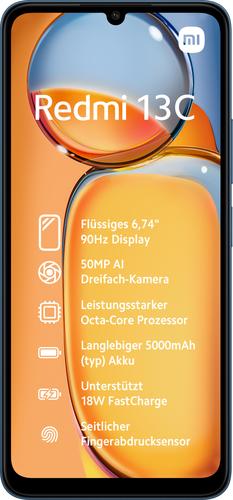 SMARTPHONE XIAOMI Redmi 13C 4+128 MZB0FL8EU Blue 6,74" DualSim MT Helio G85 4GB 128GB 50+2+8Mpx Android 13