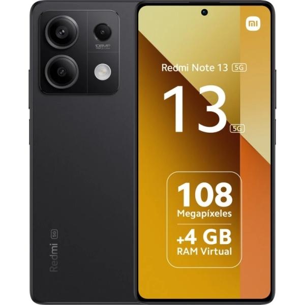 SMARTPHONE XIAOMI Redmi Note 13 5G 8256 MZB0FPYEU Black 667" DualSim MediaTek 8GB 256GB 1088216Mpx 5G Android 13