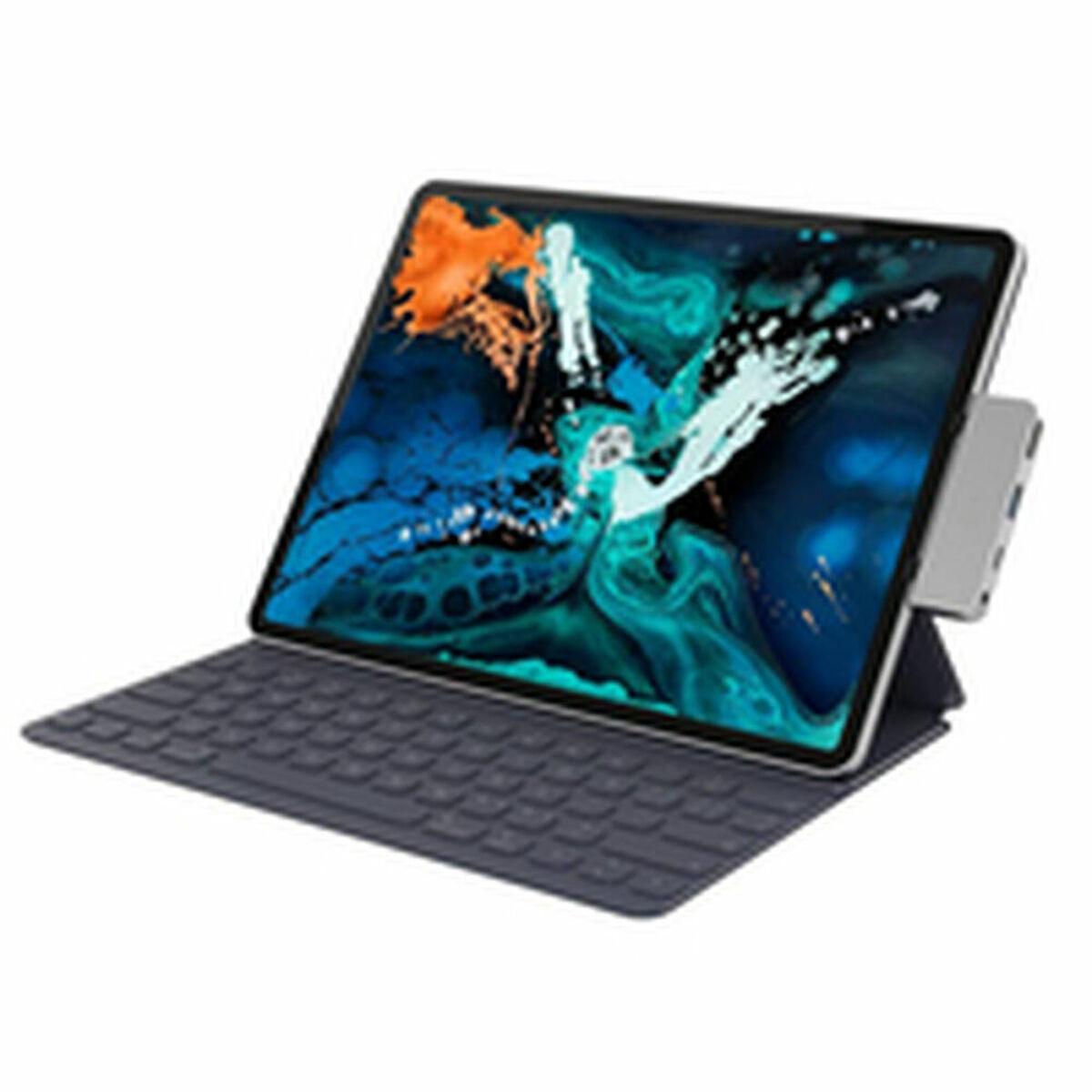 HYPER HD319E-SILVER docking station per dispositivo mobile Tablet Argento (HyperDrive 4-in-1 Hub - Docking station - USB-C - HD