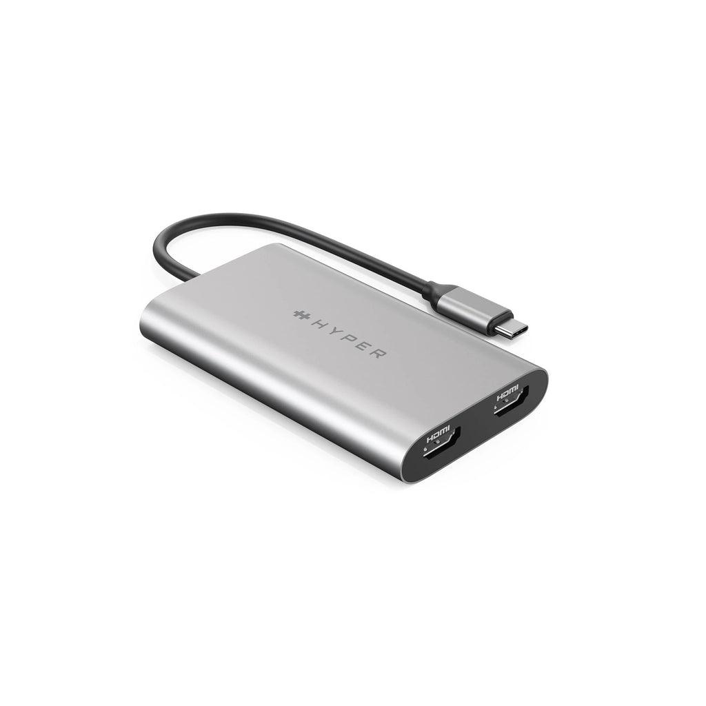 Targus HDM1-GL adattatore grafico USB Grigio (HYPERDRIVE USB-C TO DUEL HDMI - ADAPTER+PD OVER USB [M1] SILVER)