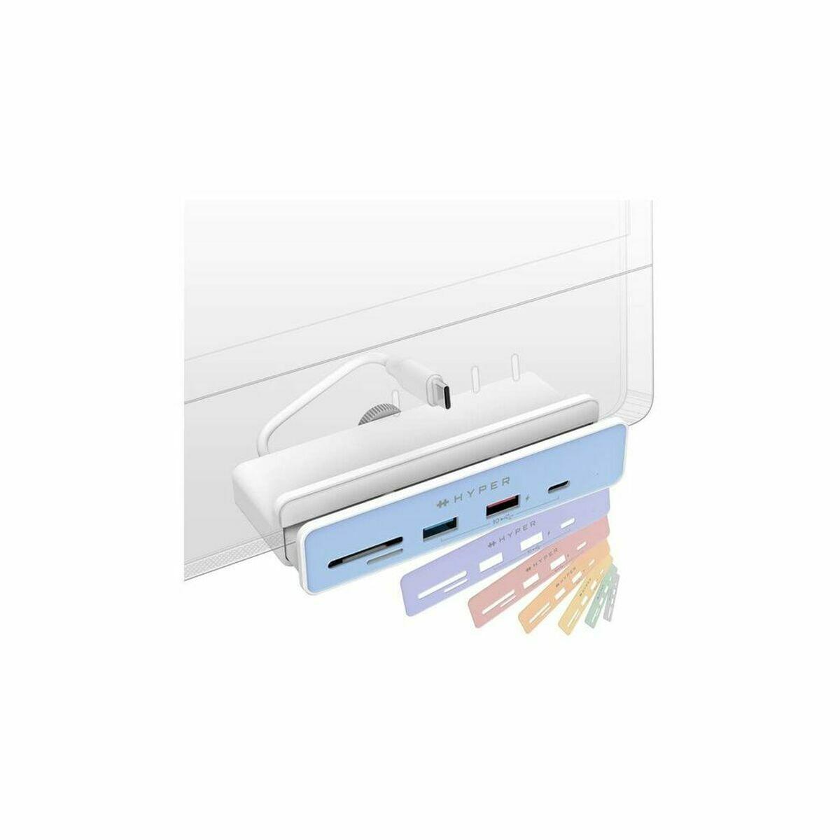 HYPER HD34A8 replicatore di porte e docking station per notebook USB 3.2 Gen 1 [3.1 Gen 1] Type-C Bianco (HYPERDRIVE 5IN1 USB-C