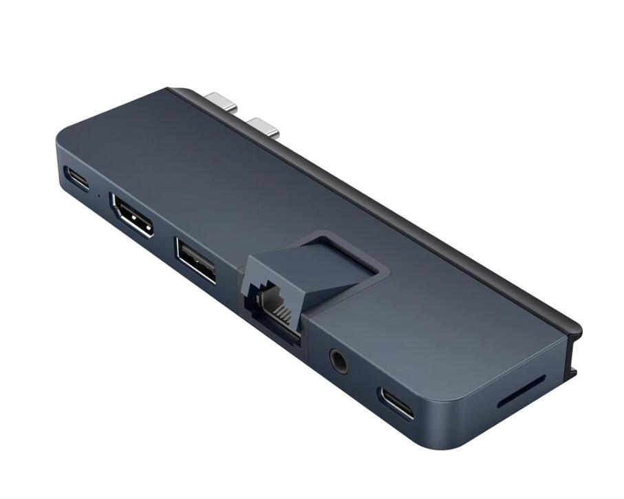 Hub USB-C Hyper HD 7-in-2 per MBPro M1/M2 blu notte