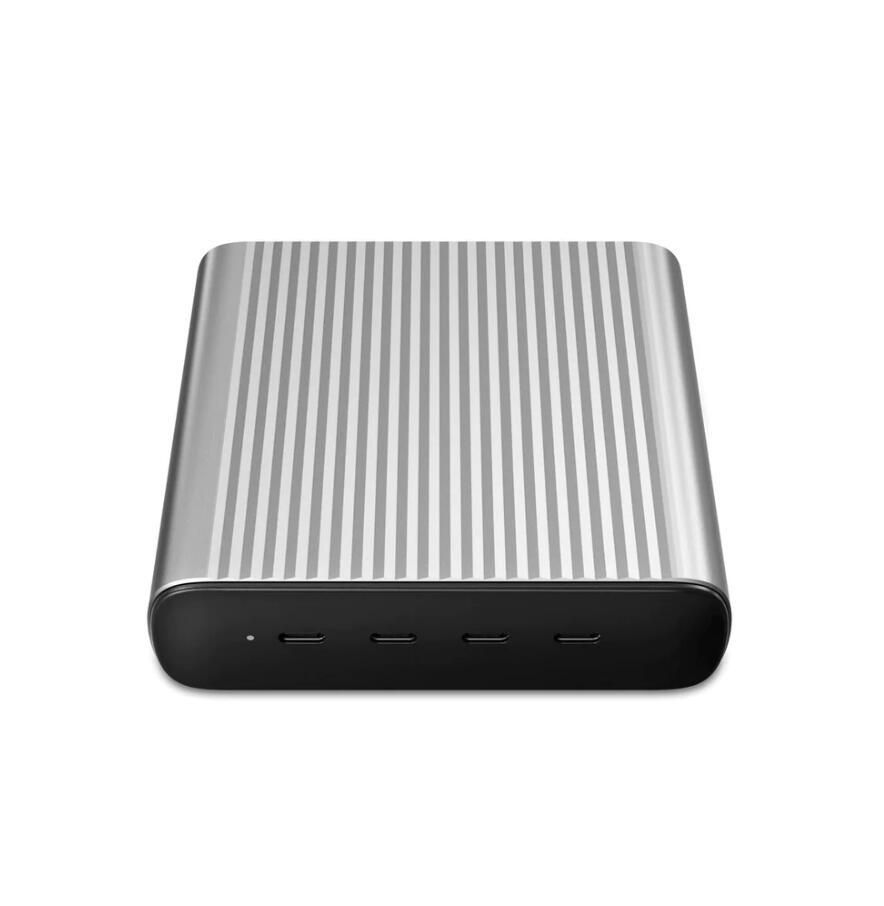 HYPER 245W GaN Desktop Charger Nero Argento Interno (HYPER HYPERJUICE 245 W - 4 USB-C PD PORT)