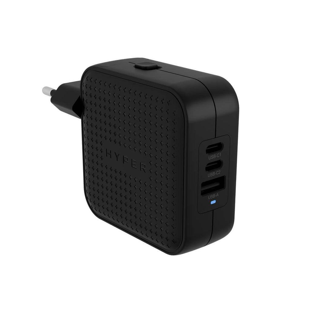 Caricabatterie da viaggio Hyper HyperJuice USB-C GaN da 70 W (3C1A) - Nero