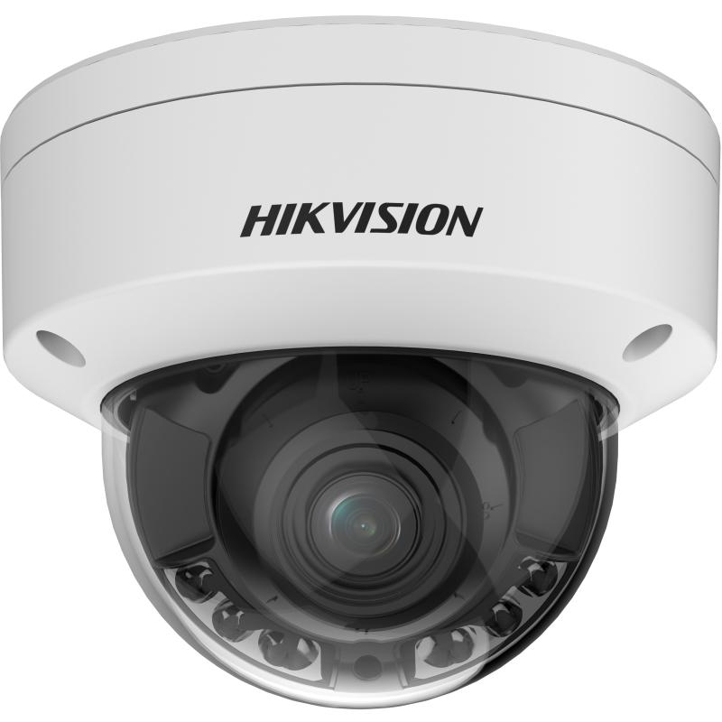 Hikvision DS-2CD2747G2HT-LIZS(2.8-12mm)(eF) Luce ibrida intelligente da 4 MP con telecamera di rete a cupola varifocale motoriz