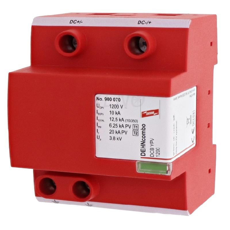 Scaricatore di sovratensione DC DEHNcombo YPV per impianti fotovoltaici fino a 1200 V 4P tipo I+II