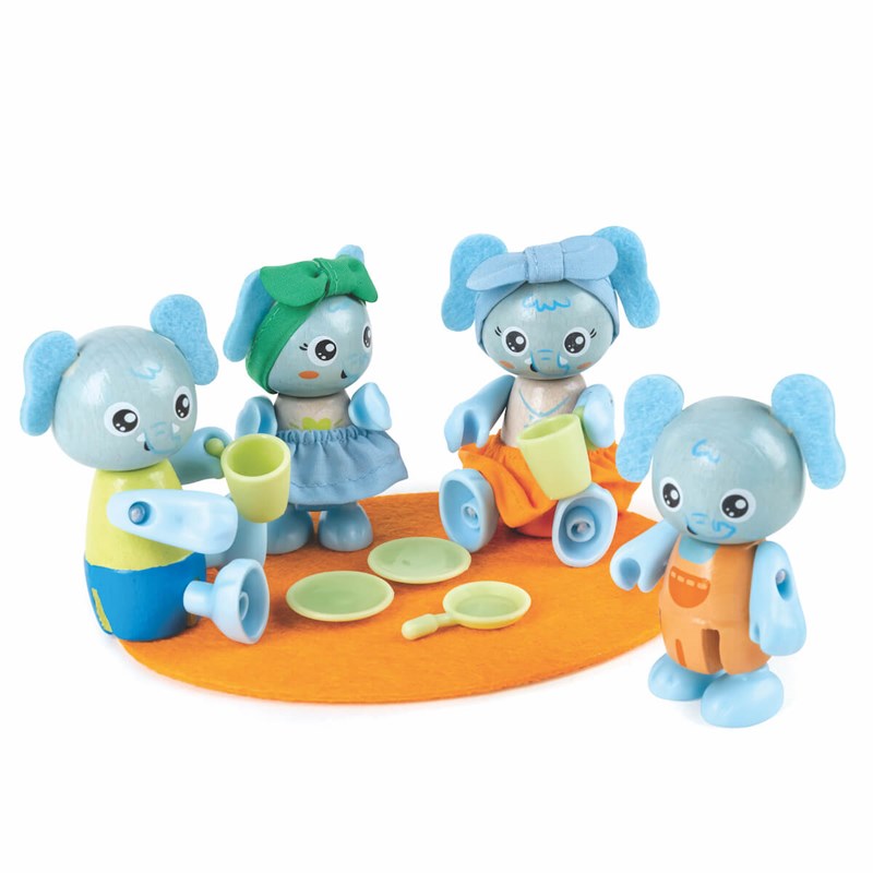 Figura da gioco della famiglia dell'elefante