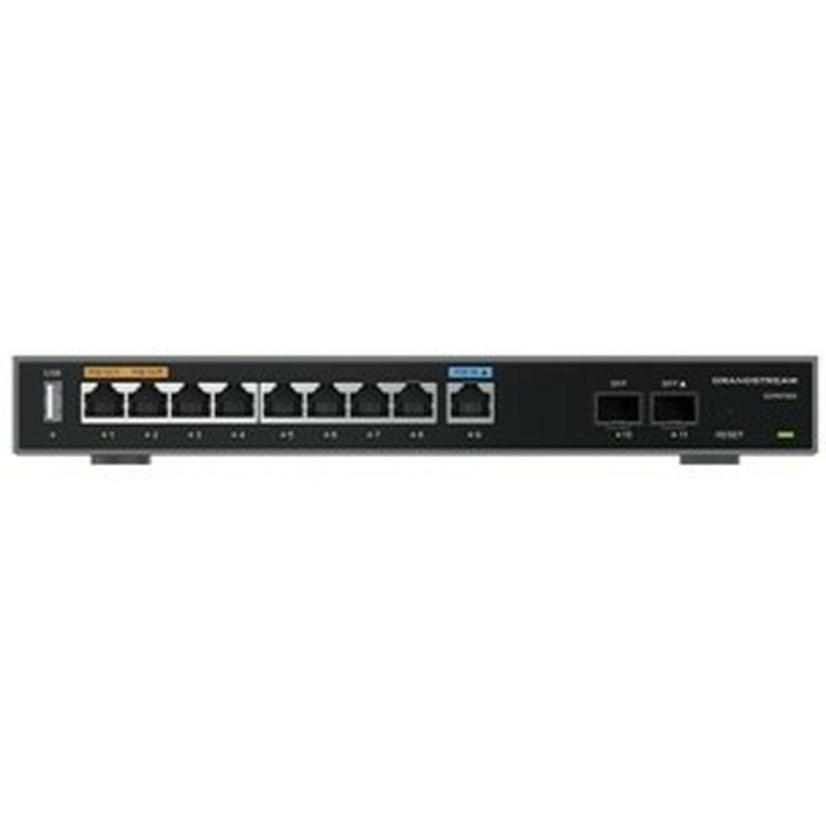 Grandstream GWN7003 - Wired Router, 2x SFP, 9x GbE WAN/LAN, 1x PoE-In, 2x PoE-Out, 2.2Gbps NAT routing, 60K NAT sessions, VPN (