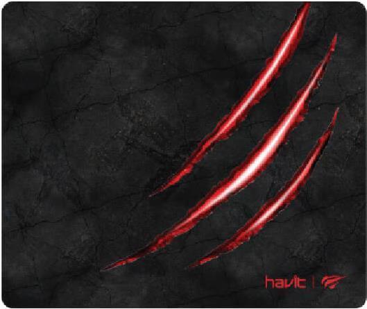 Tappetino per mouse da gioco Havit Rosso/Nero