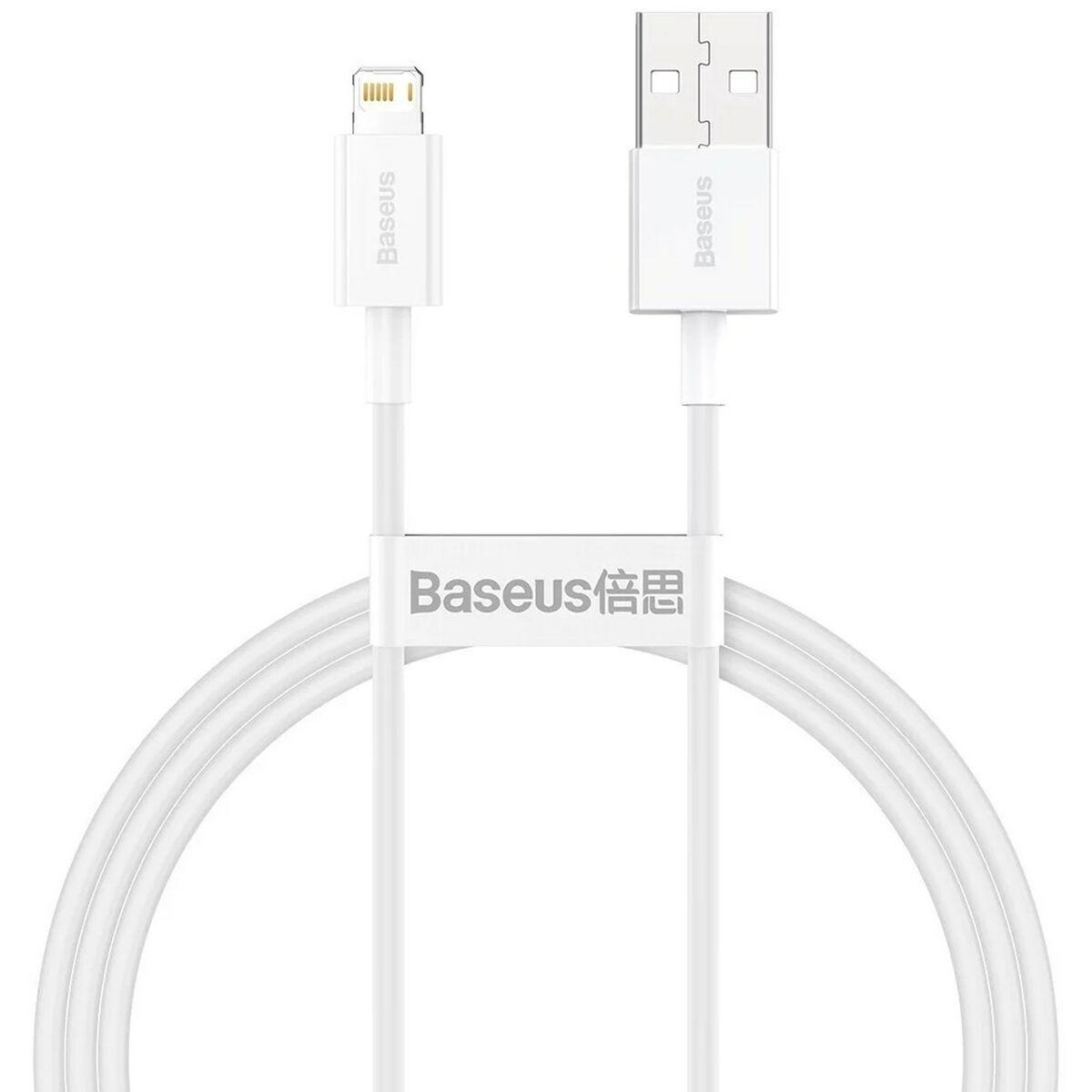 Baseus CALYS-A02 cavo per cellulare Bianco 1 m USB A Lightning (Baseus Superior Fast Charge USB-A to Lightning Cable 2.4A 1m -