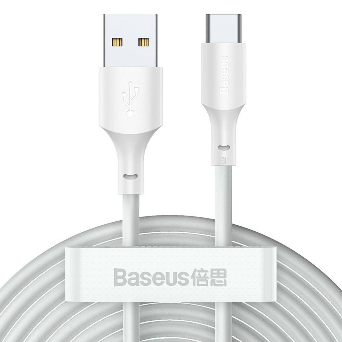 Baseus TZCATZJ-02 cavo USB 1,5 m USB A USB C Bianco (Baseus Simple Wisdom 2x USB-A to USB-C Cable PD 40W, 1.5m - White)