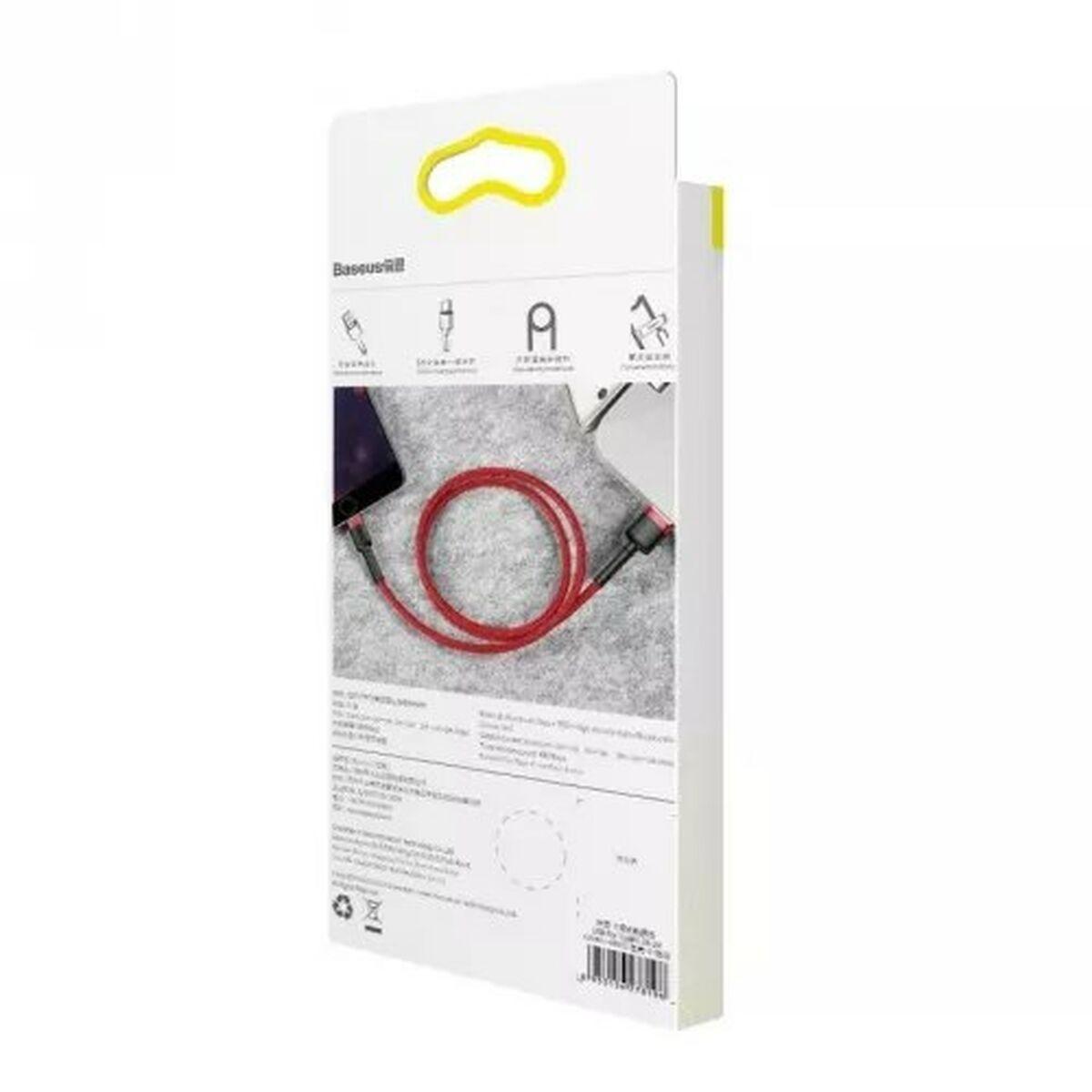 Baseus CALKLF-C09 cavo Lightning 2 m Rosso (SiGN Kevlar USB cable with Lightning 2.4A 2m - Grey/Red)