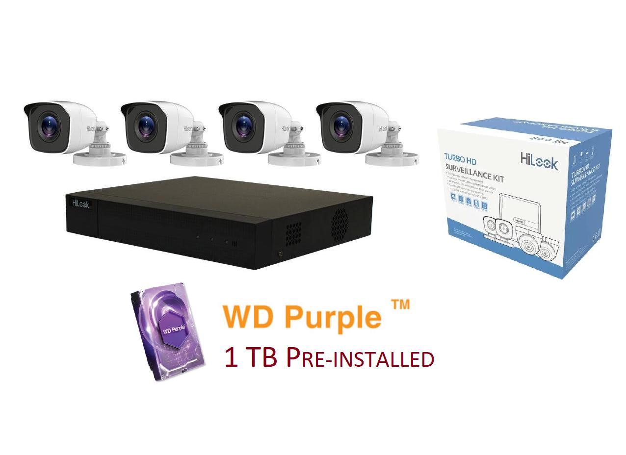 Kit Analogico 4 Canali 2 Megapixel con 1 hdd Preinstallato