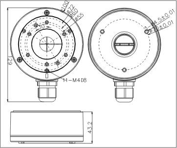 Scatola di giunzione Hikvision DS-1280ZJ-XS (nera).