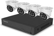 Set telecamera di sicurezza FOSCAM FNA108E-T4-2T 4 telecamere con registratore Bianco