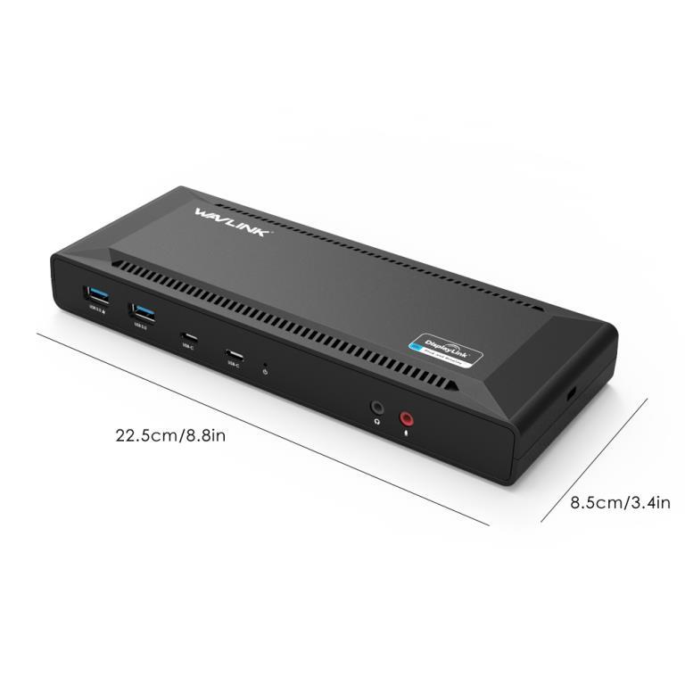 Dock USB type C vers 4*USB3.1 type A, 1*USB-C, 2*DP 4K/60Hz, 2*HDMI 4K/60Hz, 1*Giga Lan, 1*Audio In/Out, Alimentatore da 100 W,