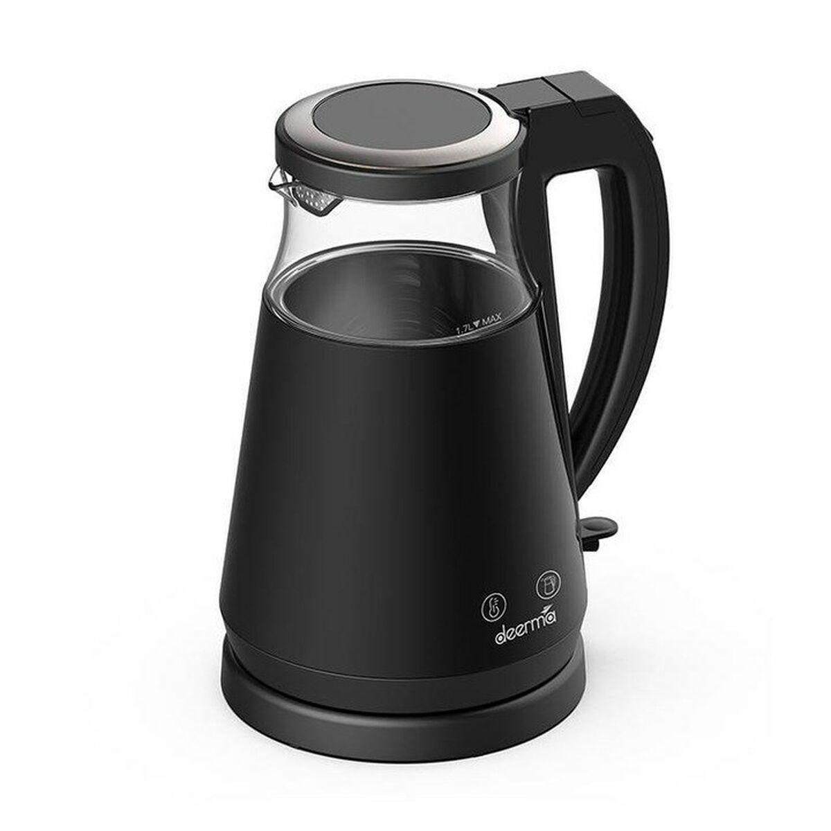 Bollitore Deerma SH90W Nero Trasparente Vetro Acciaio inossidabile 1700 W 1,7 L