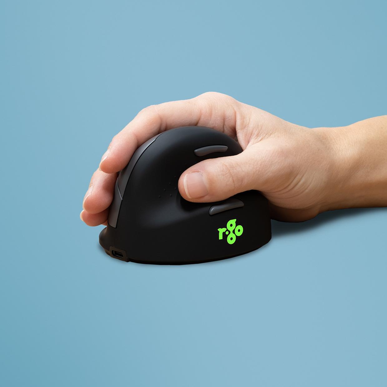 R-Go Tools HE Mouse R-Go , mouse ergonomico, Medio (165-195mm), destrorso, senza fili
