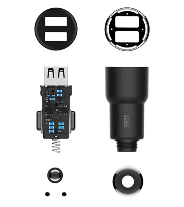 Roidmi 3S | Caricabatteria da auto con sintonizzatore FM | Bluetooth, nero
