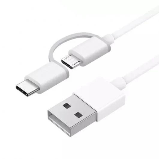XIAOMI MI CAVO USB 2-IN-1 DA MICRO USB A TIPO C (100 cm) BIANCO SJV4082TY
