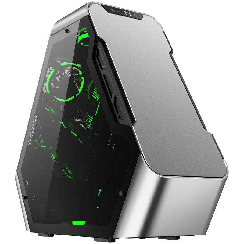 Jonsbo TR03 Silver aluminium front panel/window Triangular Case