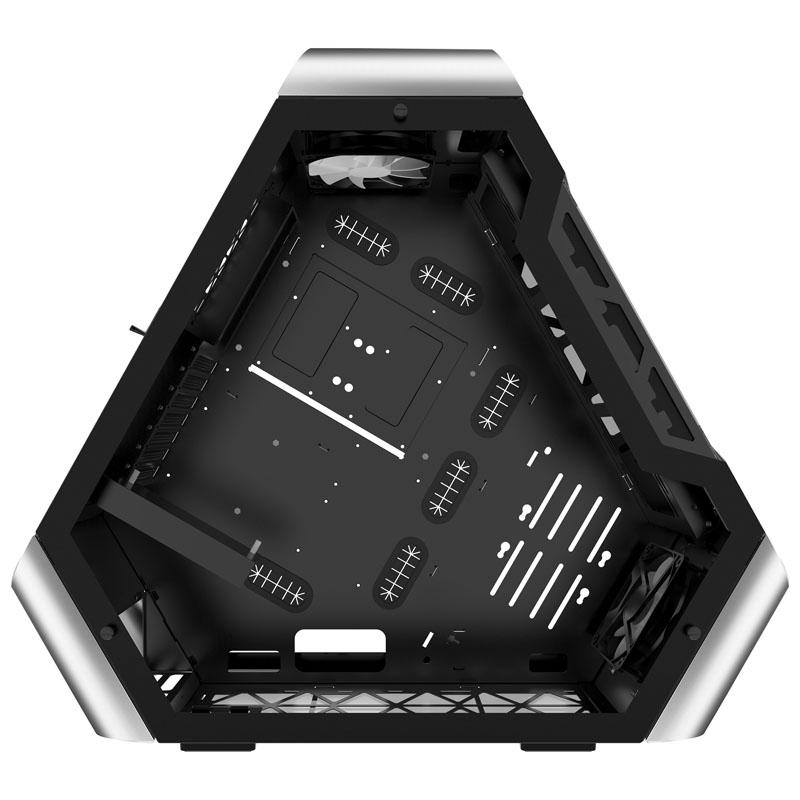 Jonsbo TR03 Silver aluminium front panel/window Triangular Case