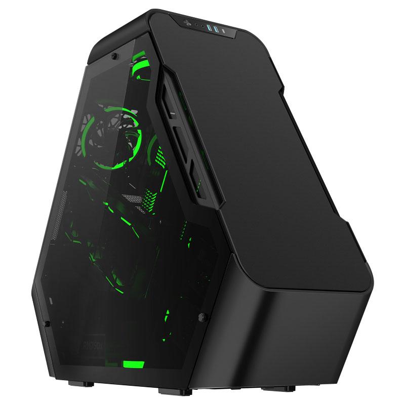 Jonsbo TR03-A BLACK computer case Cubo Nero (Jonsbo TR03 Black aluminium front panel/window Triangular Case)