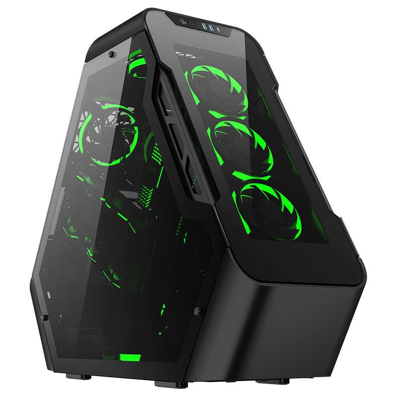 Jonsbo TR03-G BLACK computer case Cubo Nero (Jonsbo TR03 Black tempered glass front panel/Window Triangular Case)