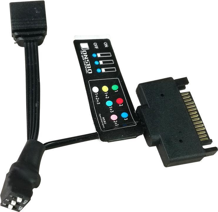 HUION LB3 tavoletta grafica Nero 420 x 300 mm (Jonsbo LB-3 RGB [Aura] Magnetic Mount LED strip)