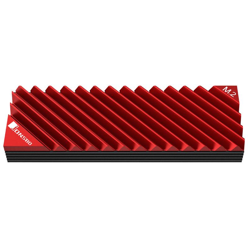 Jonsbo M.2-3 Red Componente di raffreddamento al computer Solid-State Drive Chipper 1 Piece (E) Black-Red (M.2-3 Red)