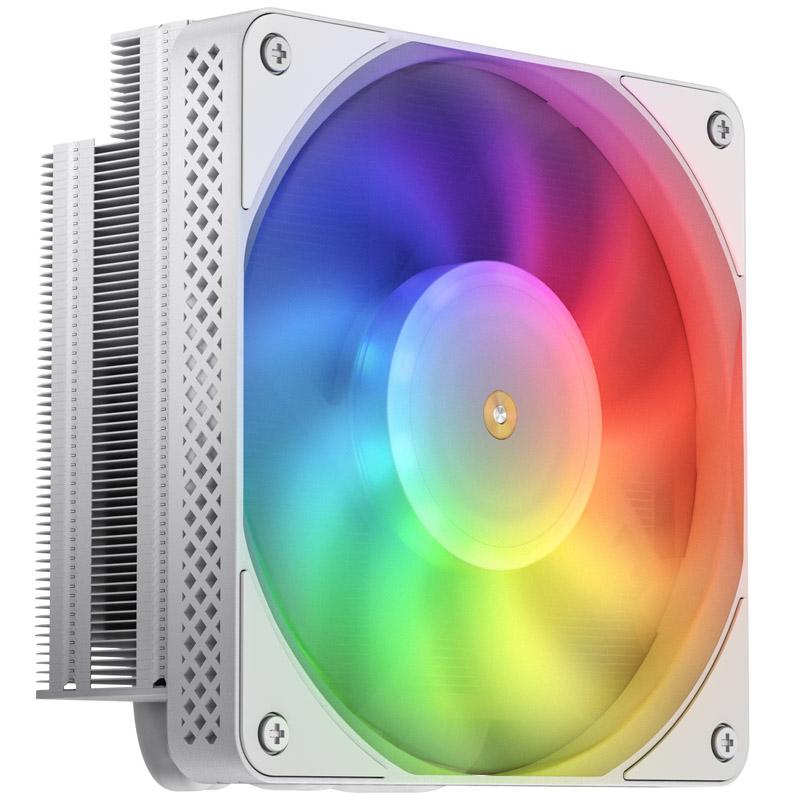 Jonsbo HX6200D Processore Raffreddatore d'aria 12 cm Bianco 1 pz (Jonsbo HX6200D Low-Profile Down Draft aRGB CPU Air Cooler)
