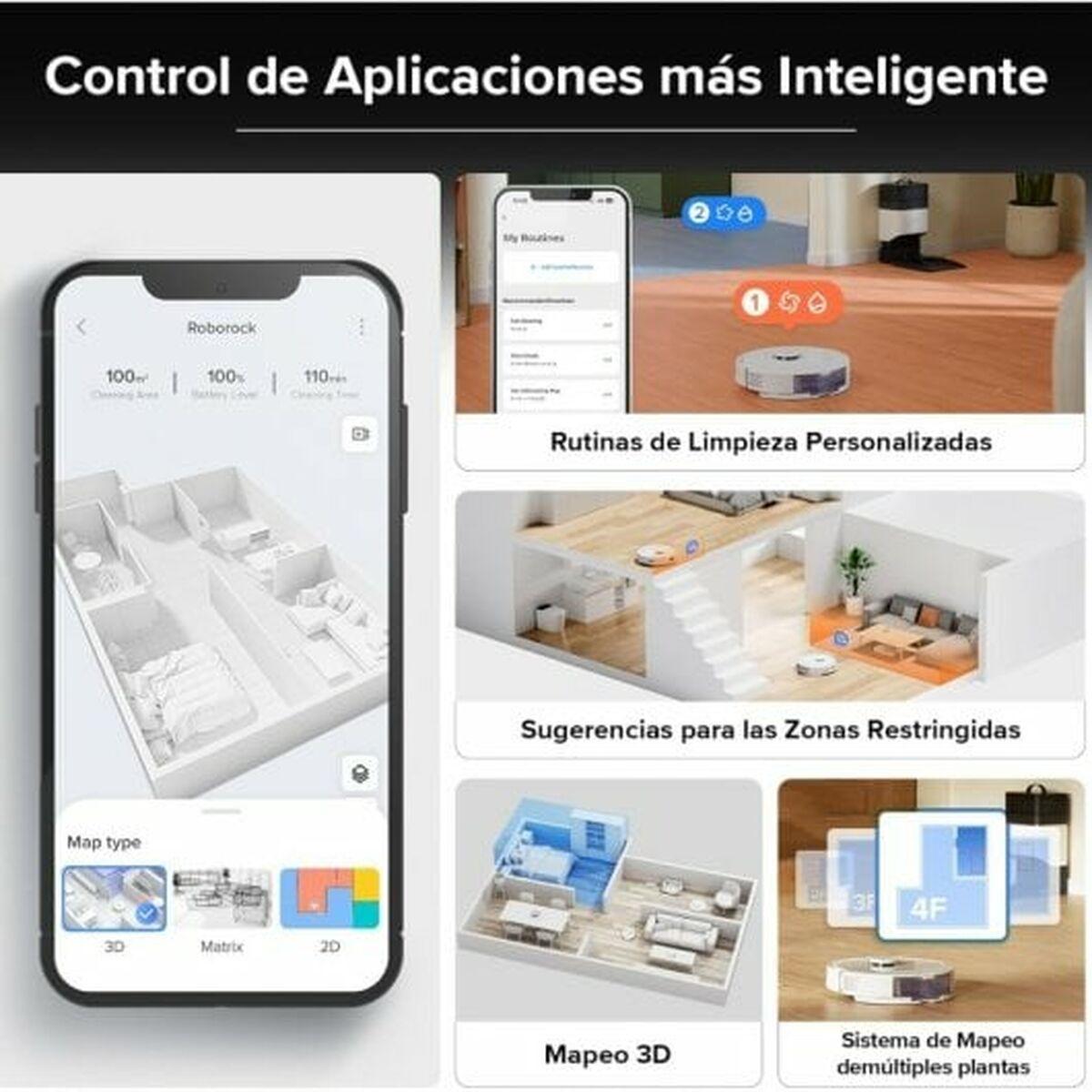 Roborock Q8 MAX aspirapolvere robot con funzione di pulizia bianco