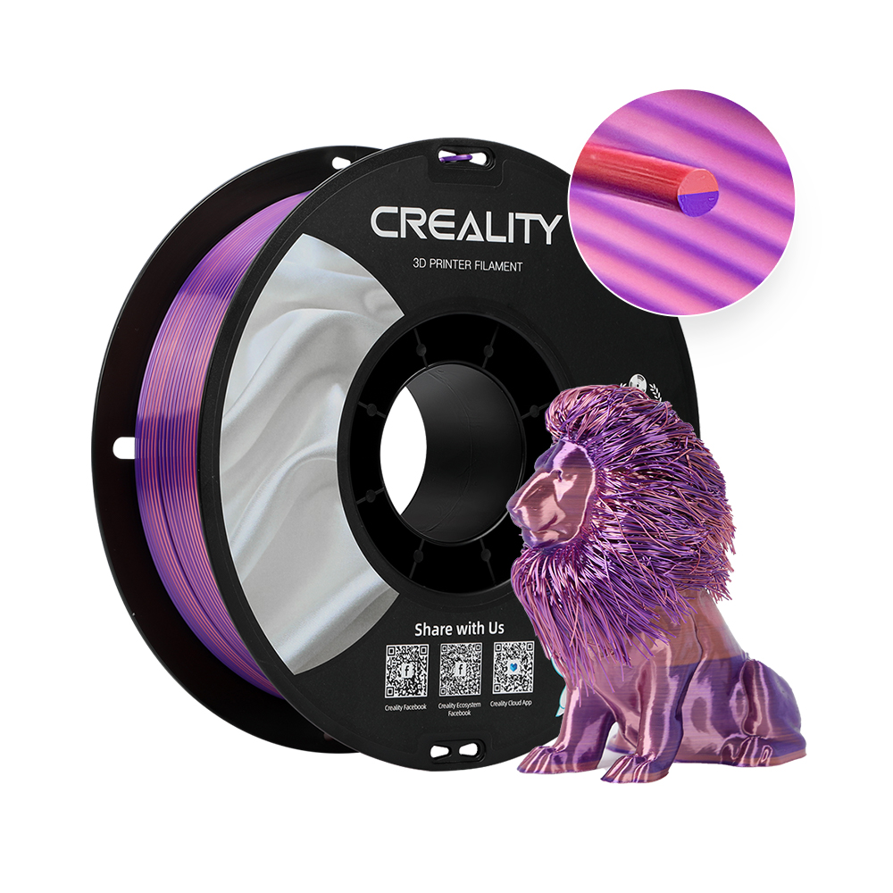 Filamento PLA CR-Silk rosa viola cartuccia 3D 1 kg 1,75 mm in rotolo