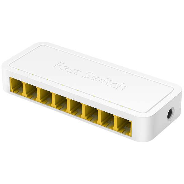 SWITCH 8P 10/100MBPS 5P FASTETH PLASTIC CASE MAX 0.9W UNMANAGED