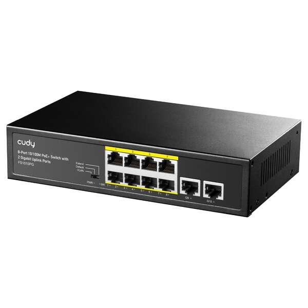 Cudy FS1010PG Switch 10/100M PoE a 8 porte con 2 porte Uplink