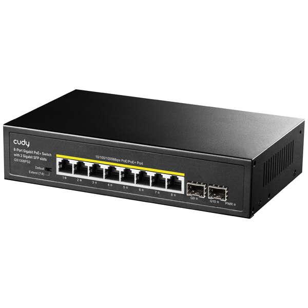 Cudy GS1008PS2 Switch Gigabit PoE a 8 porte con 2 slot SFP Gigabit