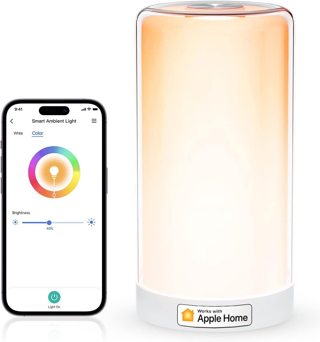 Meross Lampada da comodino a Led Wi-Fi RGBWW dimm Apple HomeKit
