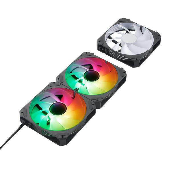 ABYSM Arclight 2.0 ARGB Case per computer Ventilatore 12 cm Nero 3 pz
