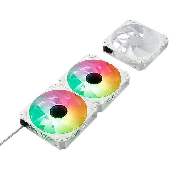 ABYSM Arclight 2.0 ARGB Case per computer Ventilatore 12 cm Bianco 3 pz
