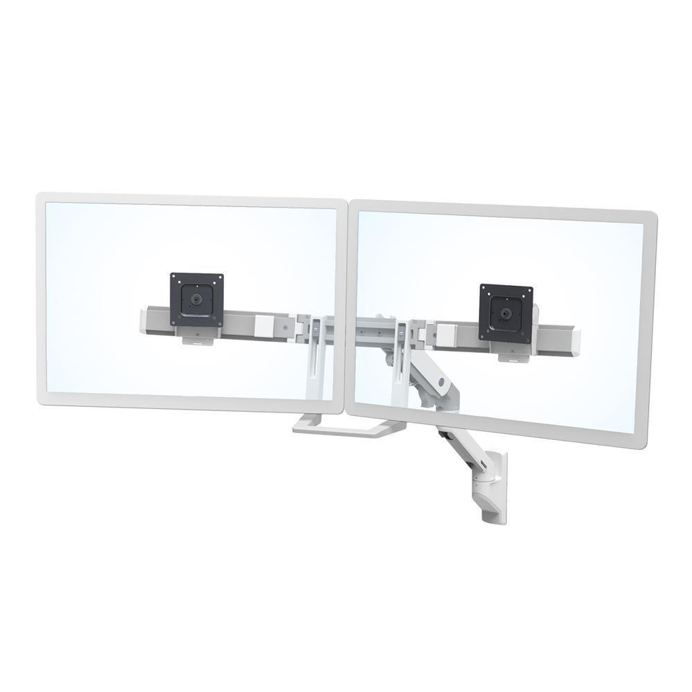 Supporto a parete per braccio per doppio monitor Ergotron HX per due monitor fino a 8128 cm (32 pollici) bianco